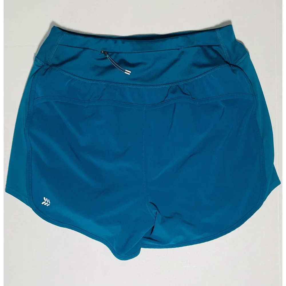 All in Motion Gorpcore Teal Blue Running Shorts with Liner and Zip Pocket XS